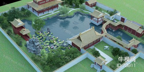 中式 皇家古建筑3d模型